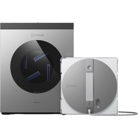 ECOVACS WINBOT W3 OMNI Robot Nettoyeur de Vitres avec Station, Lavage Automatique des Tampons, Nettoyage Intelligent Jusqu’aux Bords, Pulvérisation à 3 Jets, Contrôle via Application (1/5)