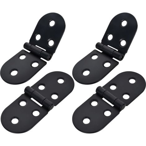 4 Pièces Charnière Plate De Porte Pliables Charnières Porte Pliables Charnière De Porte D'armoire Rabattable à 180 Charnière Inox et Vis Charnières (1/5)