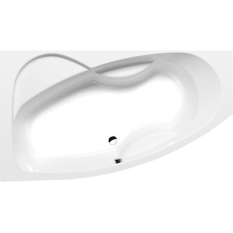 MAMBA L Bain Asymétrique 160x95x45cm, Blanc