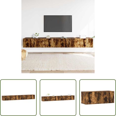 Holzwerkstoff - 3-tlg. TV-Schrank-Set Räuchereiche Holzwerkstoff (1/5)