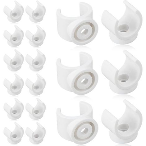 Lot de 18 colliers PEX 16 mm - Colliers de serrage pour tuyaux d'eau - Colliers de serrage - Supports de tuyaux - Colliers de rechange - Blanc (1/5)
