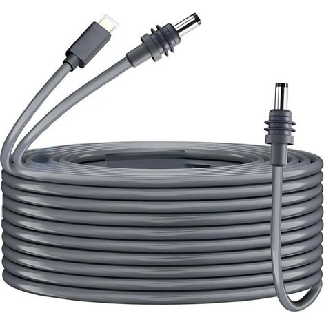 Câble d'alimentation cc rectangulaire pour Satellite, 18awg, Type C vers 2 en 1, cordon de charge étanche, 2m/6,5 pieds, pour alimentation 65W + PD (1/4)