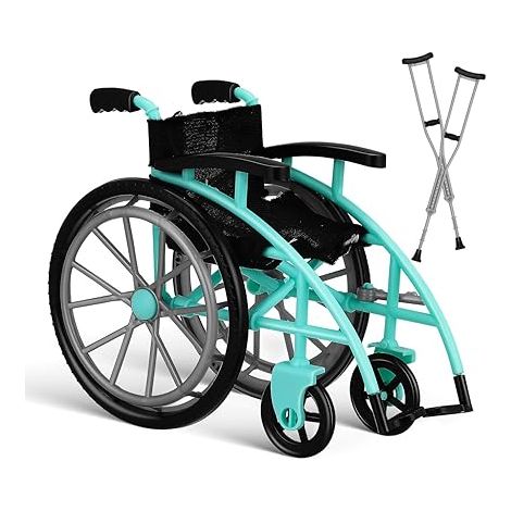 Ensemble Béquilles et Fauteuil Miniature Décoratif pour Maison de Accessoire de Micro Paysage DIY Réaliste Matériau pour Décoration (1/5)