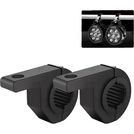 Soporte para faro LED de motocicleta, aleación de aluminio duradera, fácil instalación, 2 piezas (1/2)
