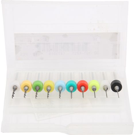 10 pièces Mèches Spiralées en Acier Tungstène pour Réparation et Gravure de Circuits Imprimés 0.6‑1.5mm (1/5)
