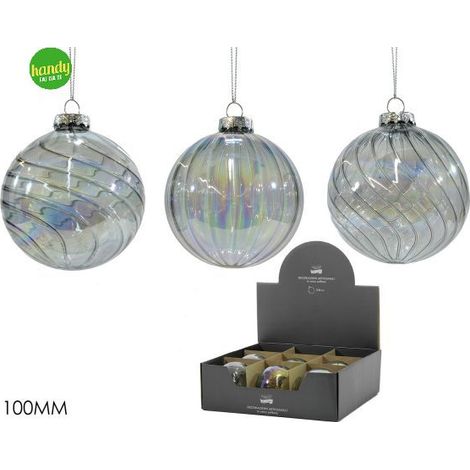 Sfera in Vetro General Trade Ø 100mm Silver Modelli Assortiti