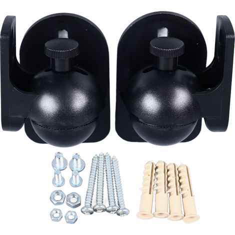 Lot de 2 supports de base pour petites enceintes, fixation murale, support de son surround pour la maison (1/5)