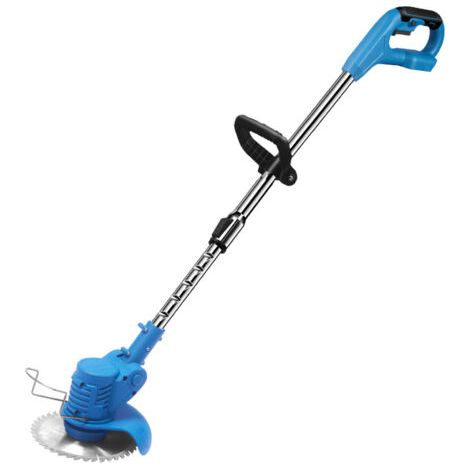 Coupe-bordure à batterie Tondeuse 21V lithium 5 lames plastique 2 métal bleu (1/5)