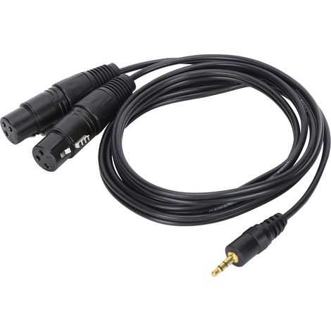 Doppel-XLR-Buchse auf 3,5-mm-Klinkenstecker-Y-Splitterkabel für Audioanschluss