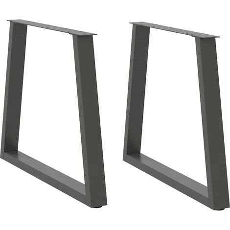 Esstisch Beine V-Form 2 Stück Anthrazit 80x(72-73,3) cm Stahl