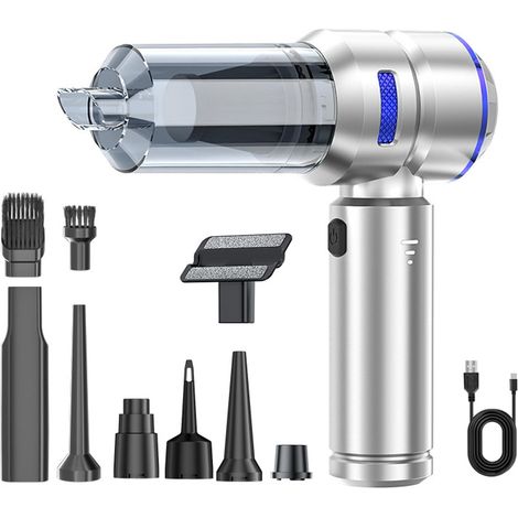 Pulseur d\'air comprimé 3 en 1, aspirateur avec 3 réglages de Vitesse, Charge Rapide Type-C, souffleur à air sans Brosse Portable à Longue durée de Vie