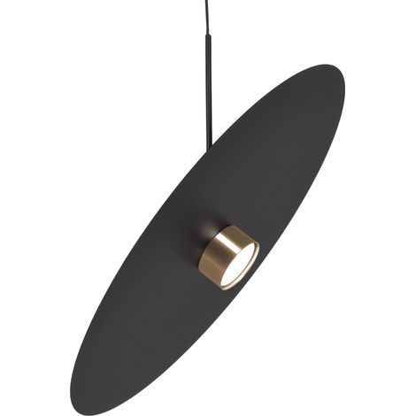 Suspension loft noire dorée 60cm 1xGX53 Kaja Burgas (1/3)