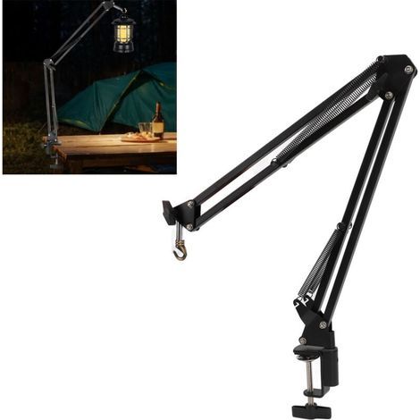 Support de lanterne de camping pliable à angle réglable, poteau de suspension portable en alliage d'aluminium pour lampe de pique-nique en extérieur et en intérieur,DUBUNS (1/5)