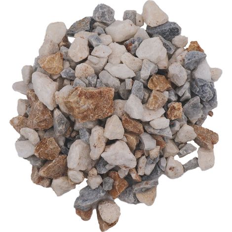 Gravier déco Arlequin "Hawaï" 8/12 mm - Sac de 20 kg - Beige, Blanc, Gris (1/5)
