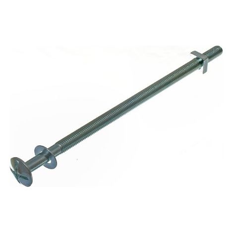 Boulons de toiture 24 x 8 mm – Tête cruciforme + écrou carré – ZP plaqué zinc 180 mm (M8)