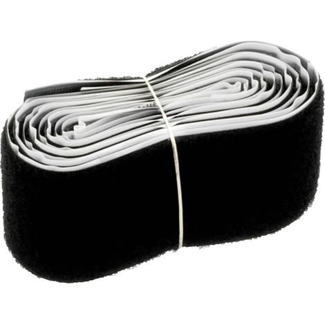 [GEBRAUCHT] B-Ware Monacor Klettverschluss Klettband Schwarz 100 Cm Selbstklebend
