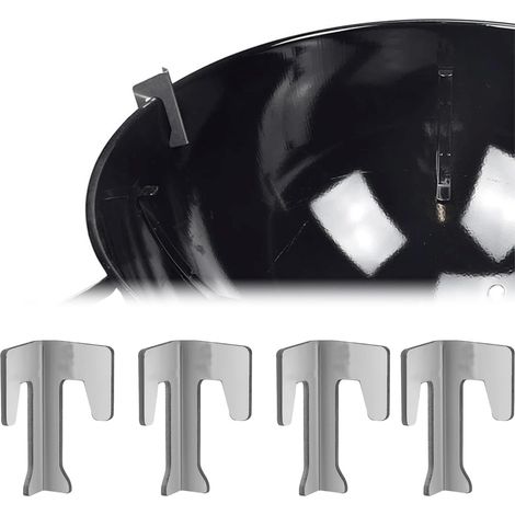 Lot de 4 entretoises universelles pour plaque de feu - Diffuseur de chaleur en acier inoxydable pour barbecue - Brûleur à gaz et charbon de bois - Compatible avec la plupart des barbecues (1/5)