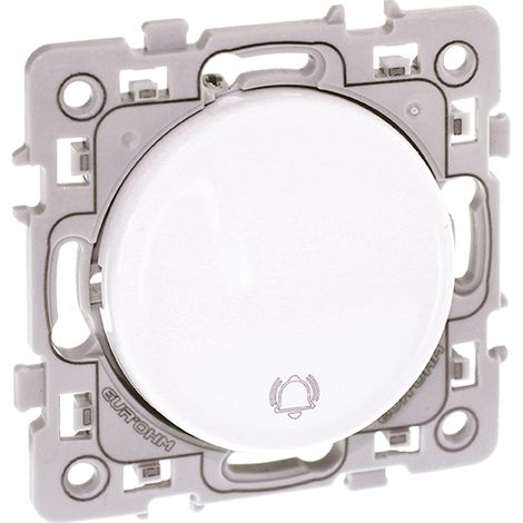 Interrupteur poussoir carillon blanc 10A - SQUARE