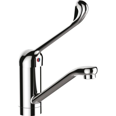 Mitigeur d'évier hospitalier monotrou avec Bec orientable - Commande au coude - Modul'Mix - Sanifirst (1/2)
