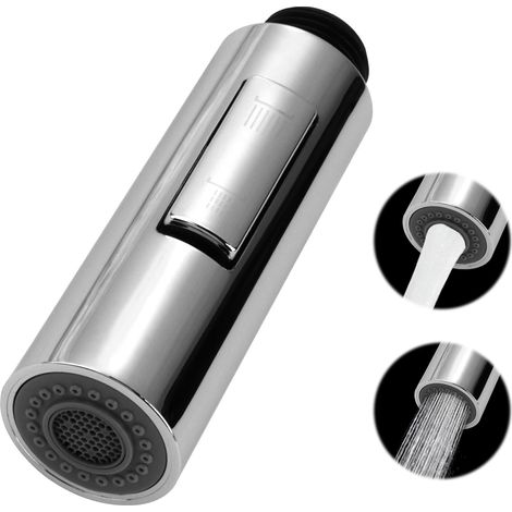 Douchette Evier Cuisine 2 modes, Embout Robinet Cuisine Pomme de Douche de Rechange en Plastique pour Cuisine et Salle de Bain, Économiseur d'Eau, Installation Facile (1/5)