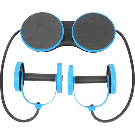 Corde de résistance abdominale multifonction, roue d'abdos pour étirement musculaire, équipement de fitness salle de sport, bleu (1/5)