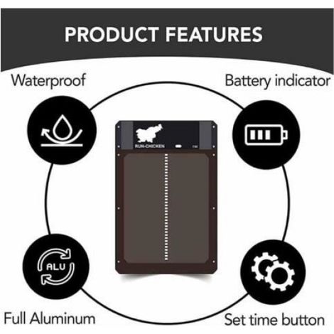 Porte de poulailler Automatique Porte de poulailler Automatique Sensible à la lumière Haute qualité et Pratique Poulet Animaux (1/4)
