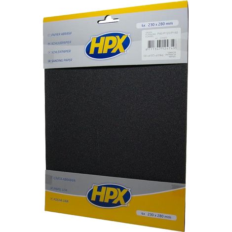 PAPIER ABRASIF P80 X 1/P120 X 2/P180 X 1 HPX