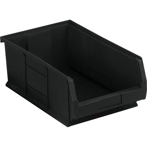 Bac de rangement RS PRO Noir en PP, 200mm x 310mm x 520mm ( Prix pour Paquet de 5 ) (1/2)