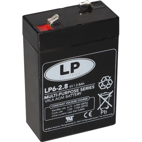Landport Blei Akku LP6-2,8 6V 2,8Ah AGM T1 wartungsfrei (1/5)