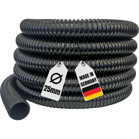 Teichschlauch Meterware 25 mm 1" schwarz Top Qualität Spiralschlauch