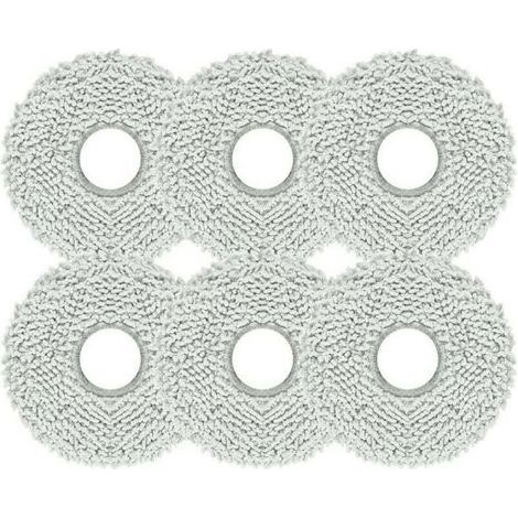 pair Lot de 6 lingettes de rechange pour ECOVACS DEEBOT T20 Omni - Pour Ecovacs Deebot T20 Omni - Chiffon de nettoyage compatible avec Ecovacs Deebot T20 Omni (1/4)
