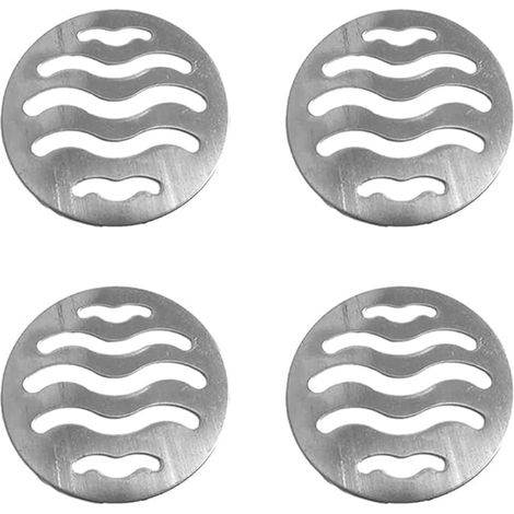 Lot de 4 cache-canalisations ronds en acier inoxydable pour salle de bain, cuisine, douche (90 mm) (1/5)
