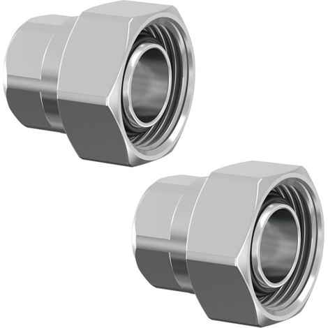 Flamco Juego de conexión G5 2 piezas Rp3/8 x G3/4i Eurok. MS niquelado, F10369