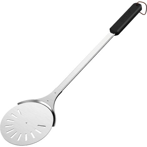 Cozze® Pala pizza girevole Ø18 cm, lunghezza 76 cm – girapizza in acciaio inox (430) con manico lungo, resistente al calore, facile da pulire, conforme LFGB (1/5)
