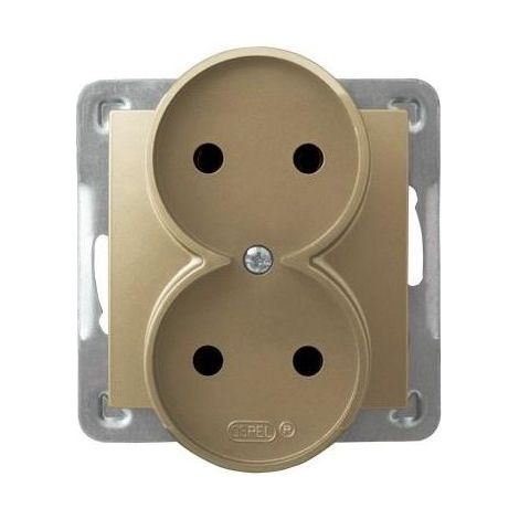 Impresja Double socket b/u gold metallic GP-2YR/m/28