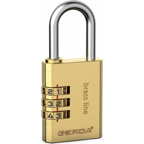Lucchetto Gerda brass line s30 corpo temprato combinazione (1/3)