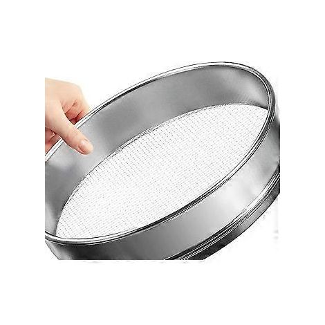 30 cm Tamis Jardin Fin Rond Passoire INOX Outil de Jardinage Passoire Compost pour Sable et Gravier Lumten
