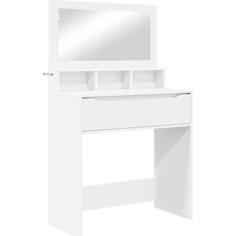 vidaXL Bedroom Dressing Tables with Drawer White 80 x 39.6 x 135 cm (1/4)