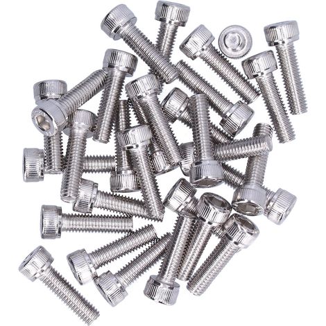 M5x18 A2-70 Befestigungsschrauben, 30-teiliges Set, Metall, Schraubensatz für Wartung und Reparatur, Innensechskantschrauben, Industriesteckverbinder (1/5)