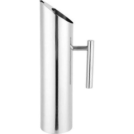 Carafe isotherme en acier inoxydable de 2 L avec compartiment réfrigérant et poignée ergonomique, idéale pour la maison et le bar. (1/5)