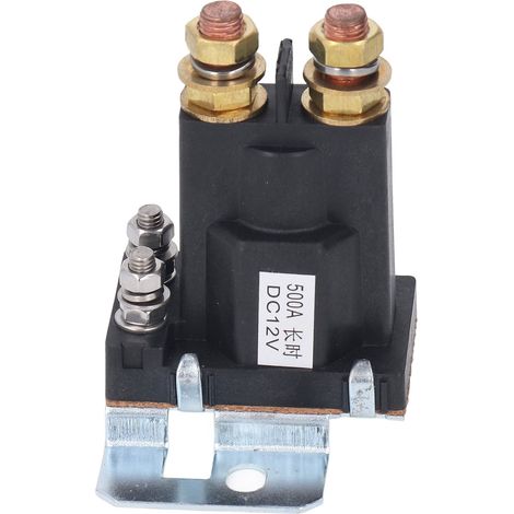 Relais de démarrage 500A 30W, contacteur moteur en acier inoxydable, bobine laiton pour véhicule 12V (1/5)