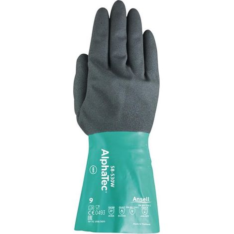 ANSELL Gant chimique AlphaTec Taille 10 vert / gris EN 388 EN 374 EN 1149 Cat.III - 58-530W-10 (1/4)