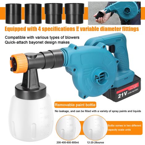 Kit de conversion souffleur électrique en pistolet à peinture, comprenant un ensemble d'accessoires de montage, un convertisseur multifonction pour l'eau et un pulvérisateur haute atomisation pour la (1/5)