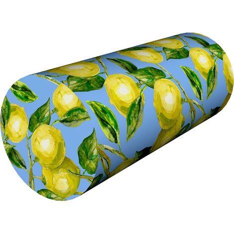 Cuscino riabilitativo a rullo Lemons Ø15x40 cm - velluto, memory foam, per supporto di collo e schiena, Bertoni (1/5)