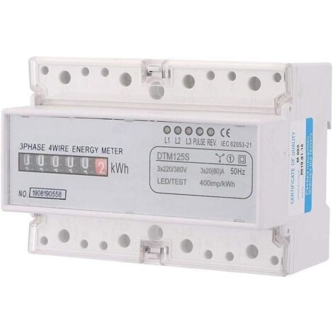 220 / 380V 20-80A Consommation d'énergie Compteur d'électricité numérique, compteur de kWh triphasé