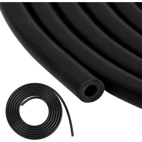 Tuyau Silicone 3 m Diamètre IntéRieur 3mm Auto Tube à Vide, Durite Caoutchouc Noir, Durite Silicone pour eau de Refroidissement, Liquide de Refroidissement, Système de Turbine (7mmOD) (1/5)