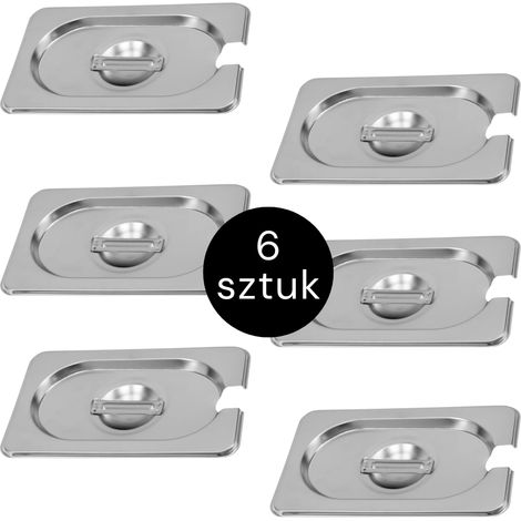 Deckel für GN Mega-M 1/9 176x108 mit Aussparung (6er-Set) N