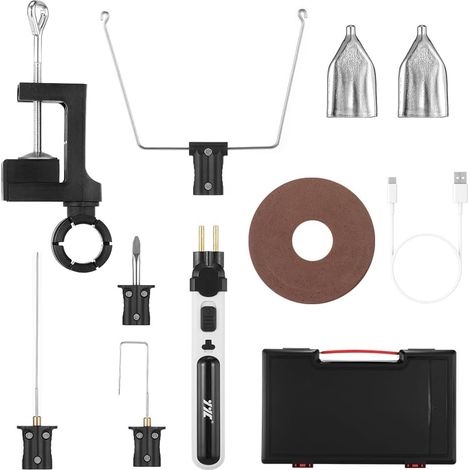 Coupe Polystyrène Fil Chaud, Coupe Polystyrène électrique Sans Fil Chauffage Rapide en 5 Secondes Maximum 550 °C - Avec lampe LED 2,0 Ah Boîte en Plastique (1/5)