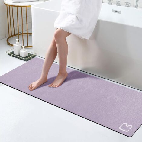 1 Tapis de bain,terre de diatomées,43x150 cm,séchage rapide,absorbant,dos antidérapant,salle de bain (1/5)