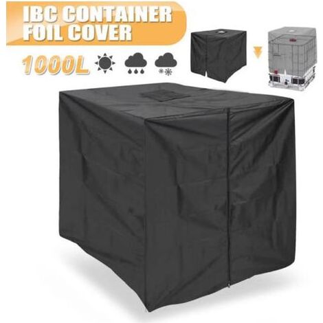 Housse de réservoir d'eau étanche à la pluie avec fermeture éclair latérale, imperméable, anti-poussière, protection contre la pluie, bouclier de conteneur, pour IBC 1000L stockage de pluie (1/2)